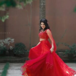 classic red lehanga bridal courure